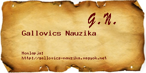 Gallovics Nauzika névjegykártya